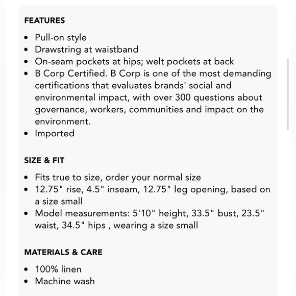 Michael Stars Paulette Tan Linen Shorts size XS - Picture 13 of 13